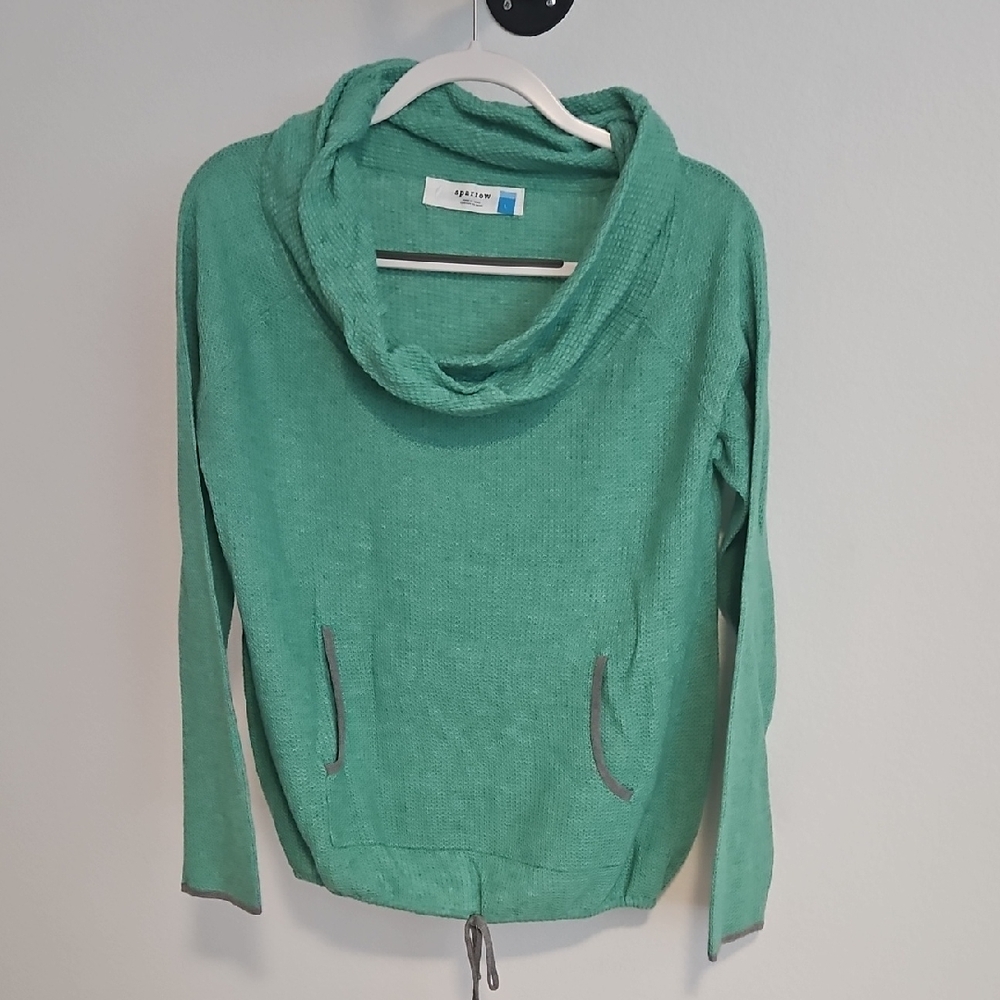 Anthropologie Sparrow Seafoam Green Cowlneck Sweater L